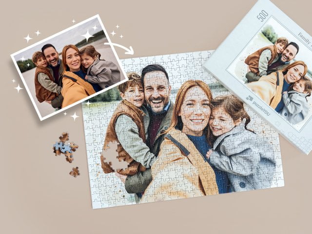 Puzzle personalizat AI Art cu 48–2000 de piese slideshow