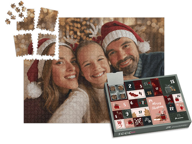 Calendar de Advent puzzle cu 1000 de piese